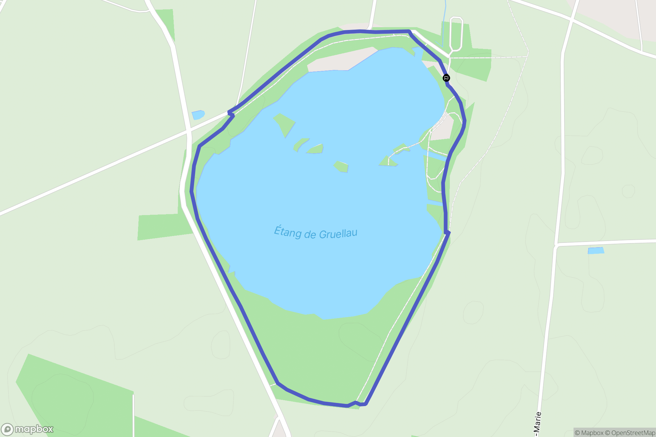Treffieux : carte du parcours de randonnée - France