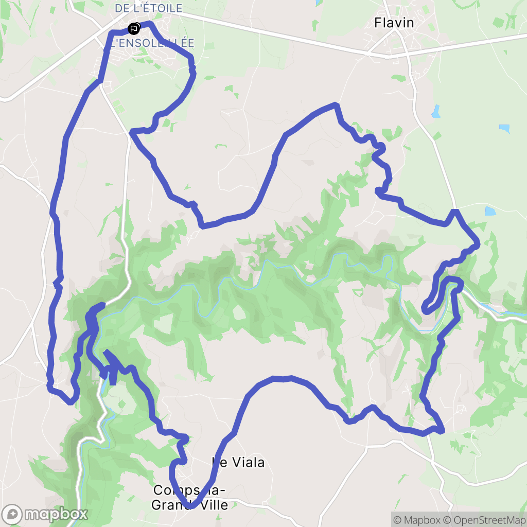 Luc-la-Primaube : carte du parcours de randonnée - France