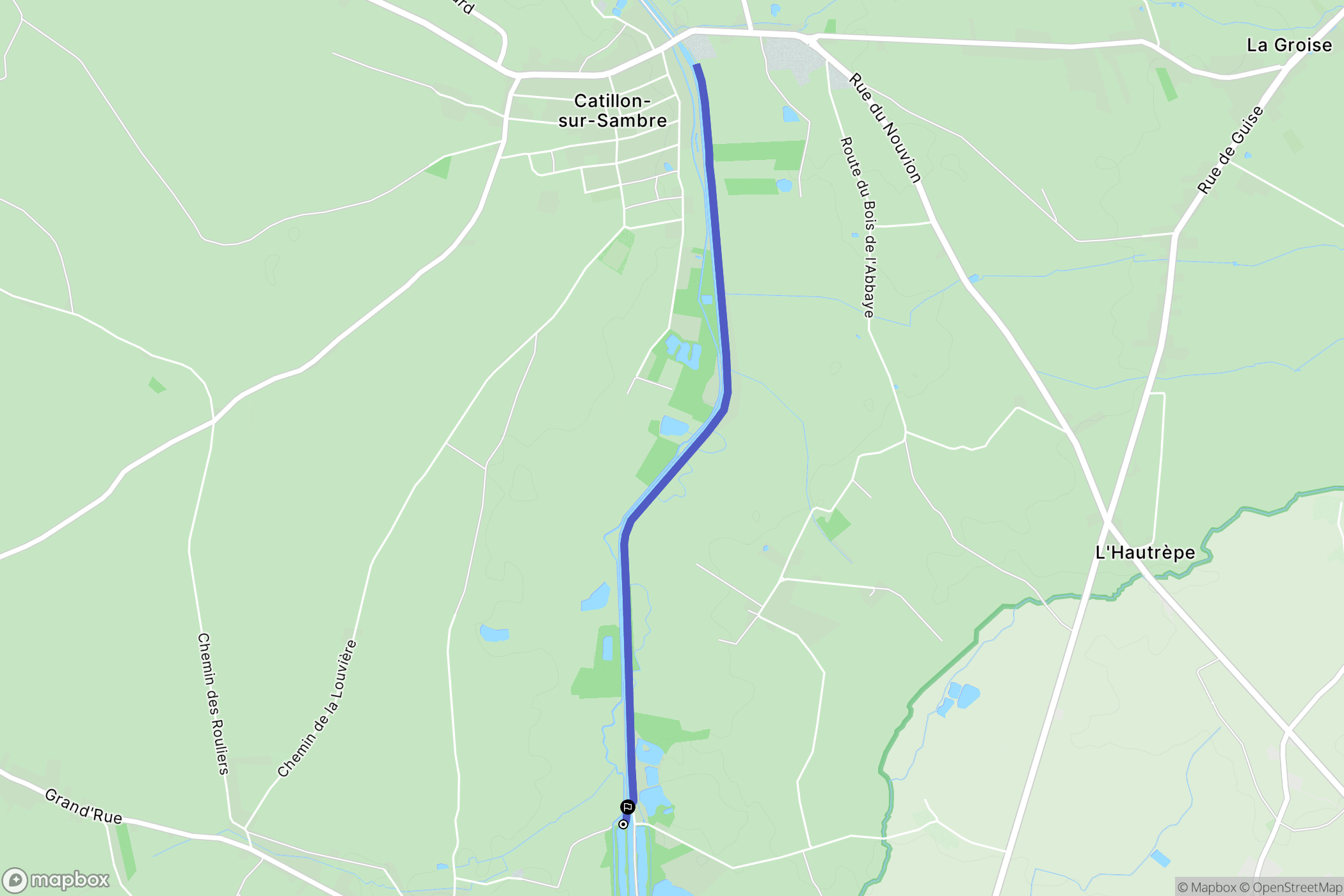 Rejet-de-Beaulieu : carte du parcours de randonnée - France