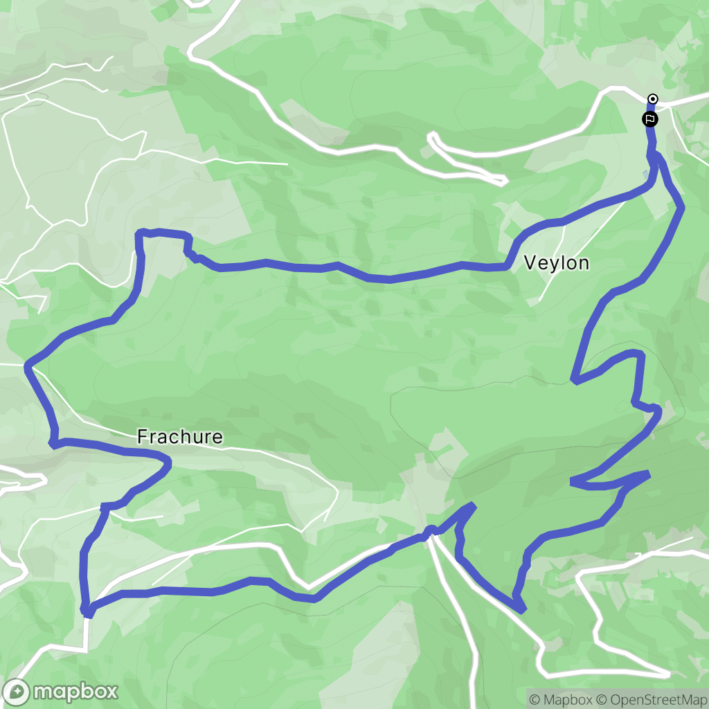 Pélussin : carte du parcours de randonnée - France