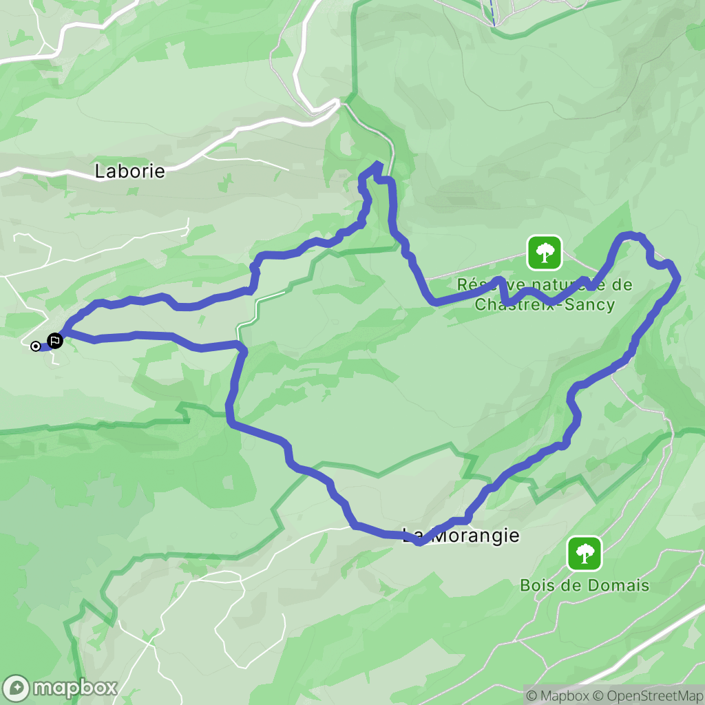 Chastreix : carte du parcours de randonnée - France