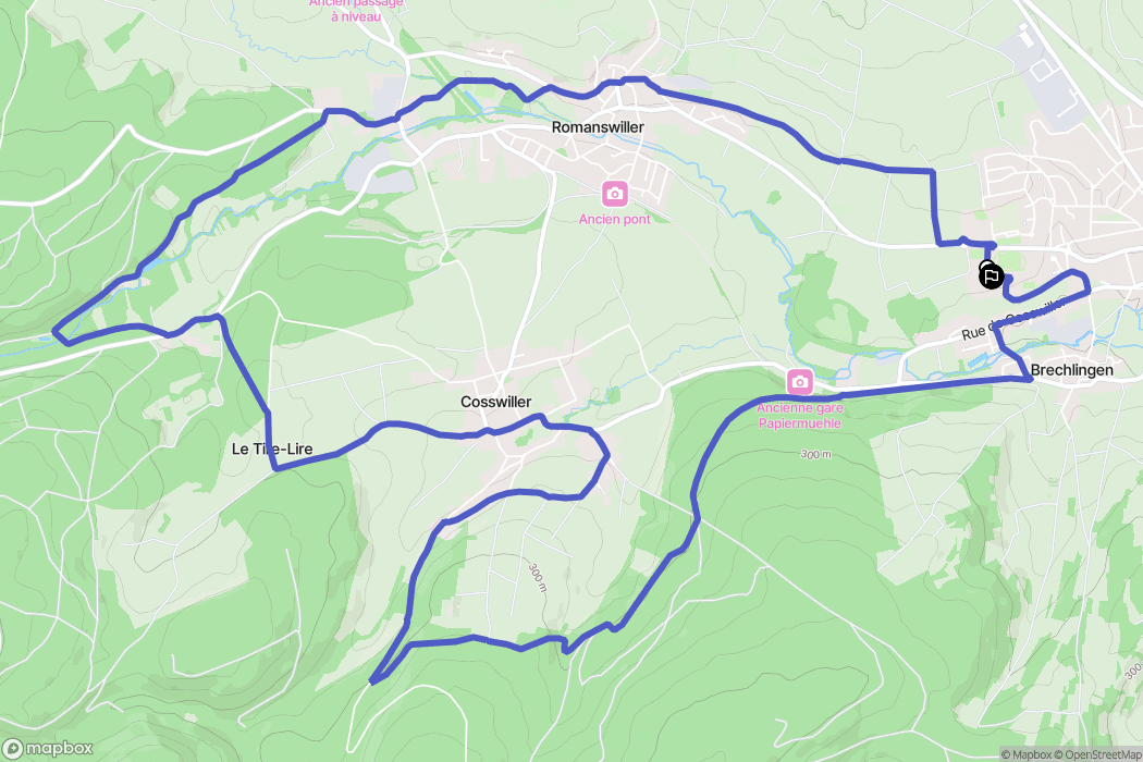 Wasselonne : carte du parcours de randonnée - France