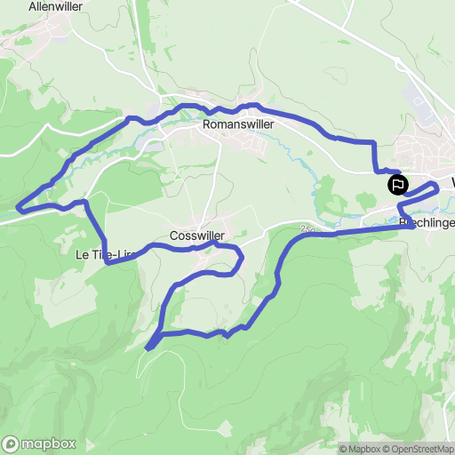 Wasselonne : carte du parcours de randonnée - France