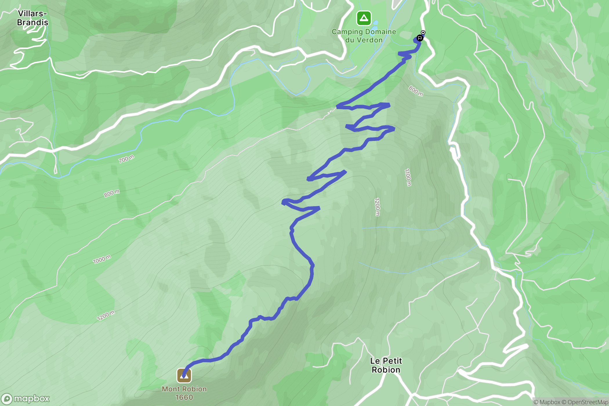 Castellane : carte du parcours de randonnée - France