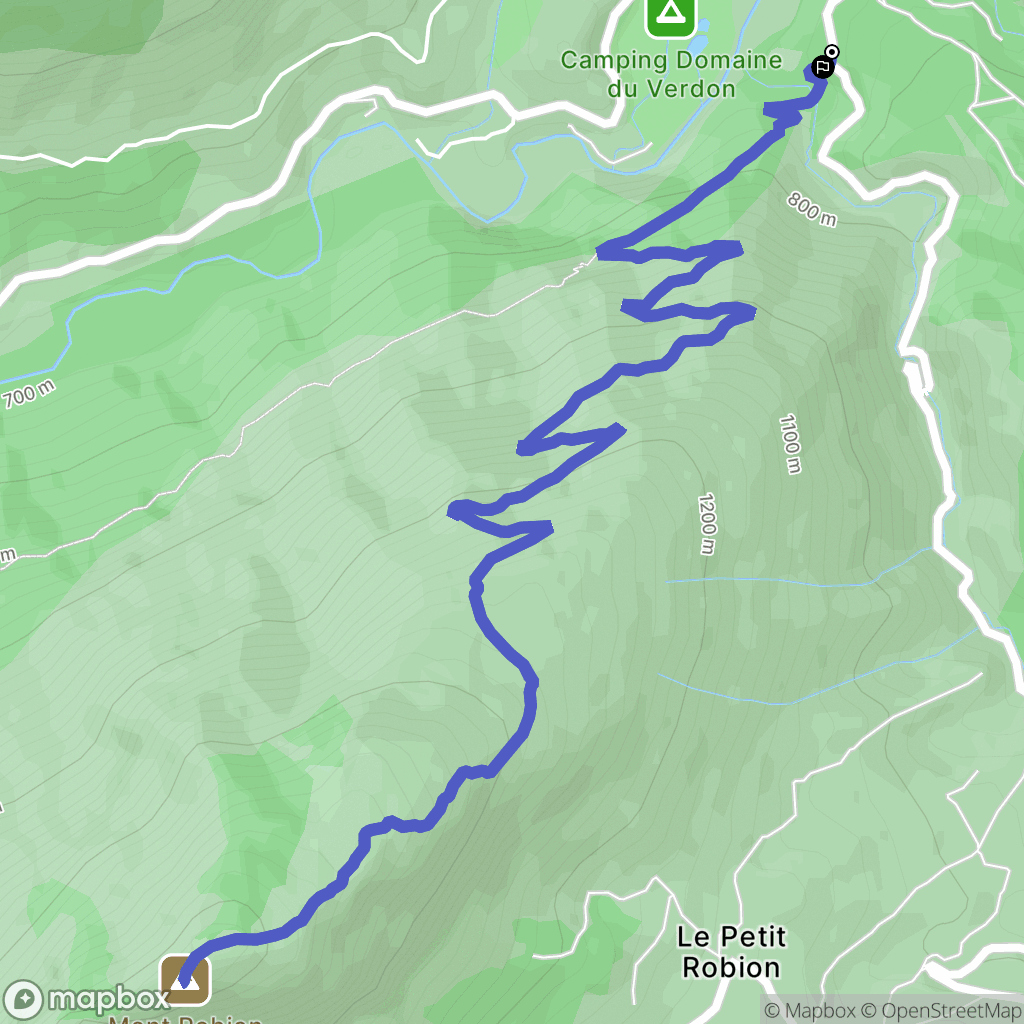 Castellane : carte du parcours de randonnée - France
