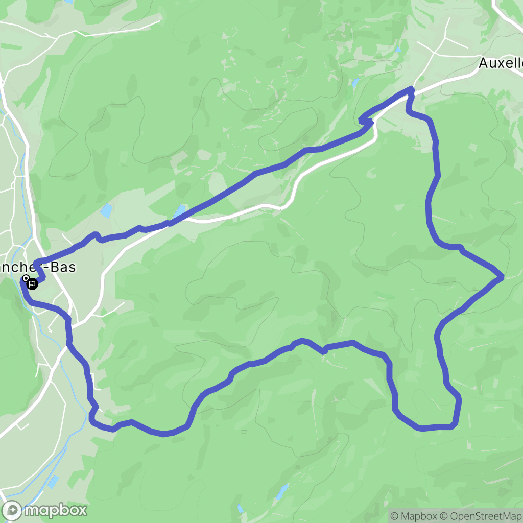 Plancher-Bas : carte du parcours de randonnée - France