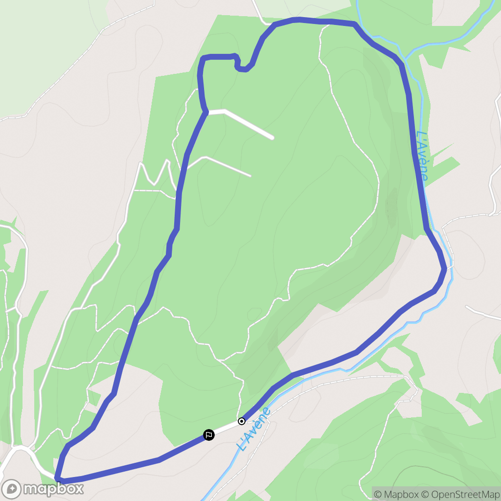 Saint-Privat-des-Vieux : carte du parcours de randonnée - France