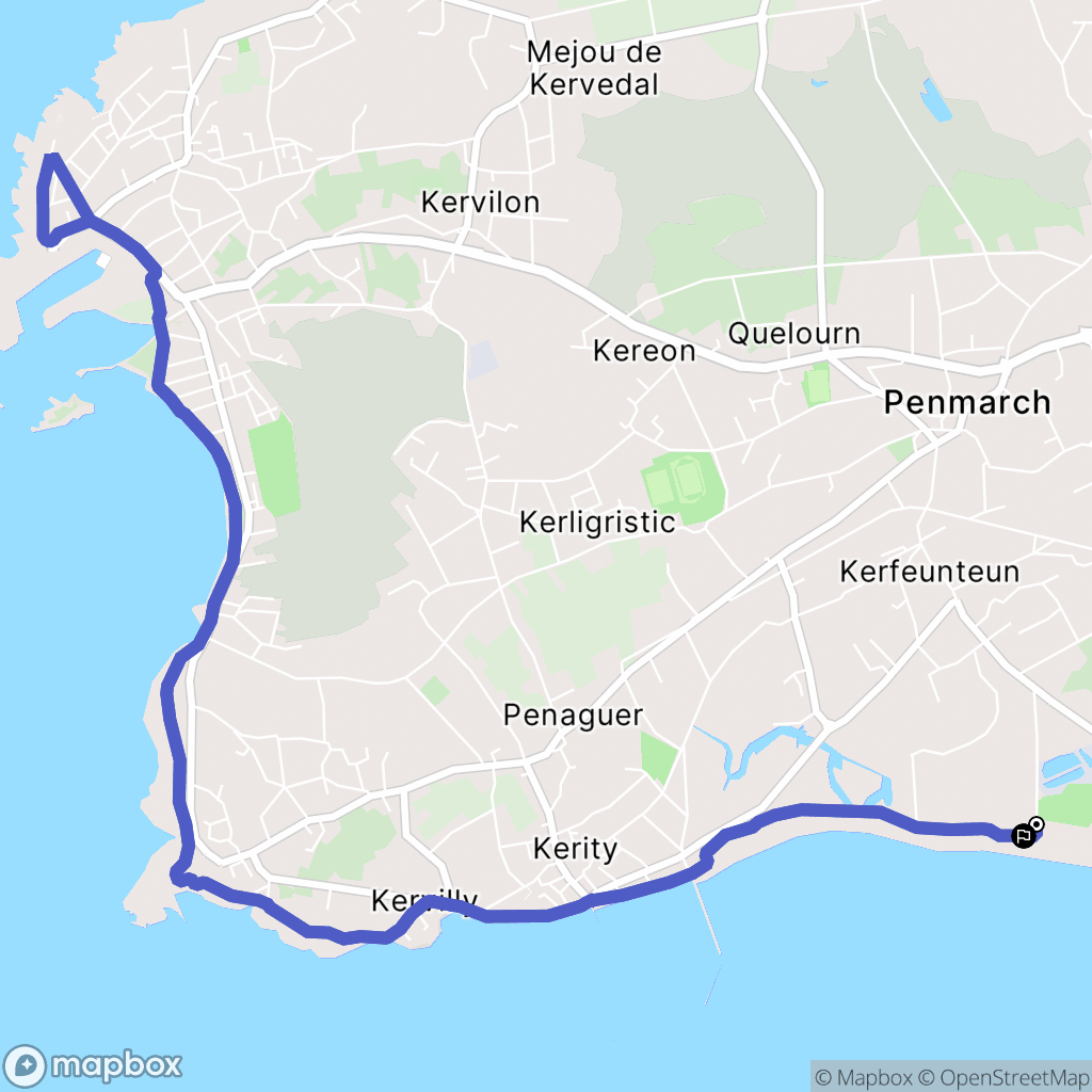 Penmarc'h : carte du parcours de randonnée - France