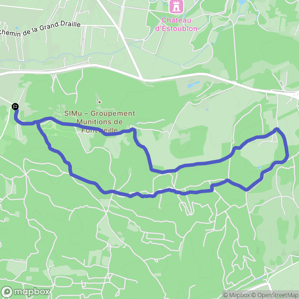 Fontvieille : carte du parcours de randonnée - France