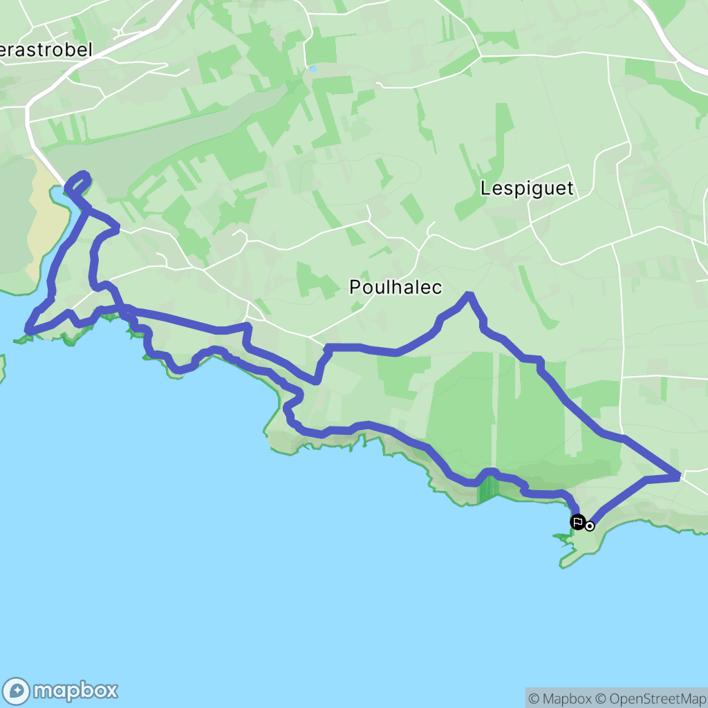 Telgruc-sur-Mer : carte du parcours de randonnée - France
