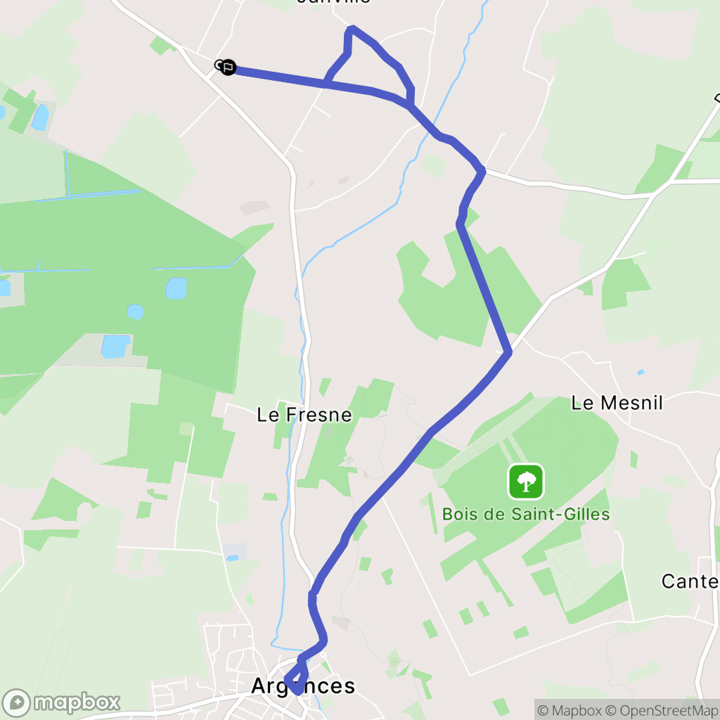 Janville : carte du parcours de randonnée - France