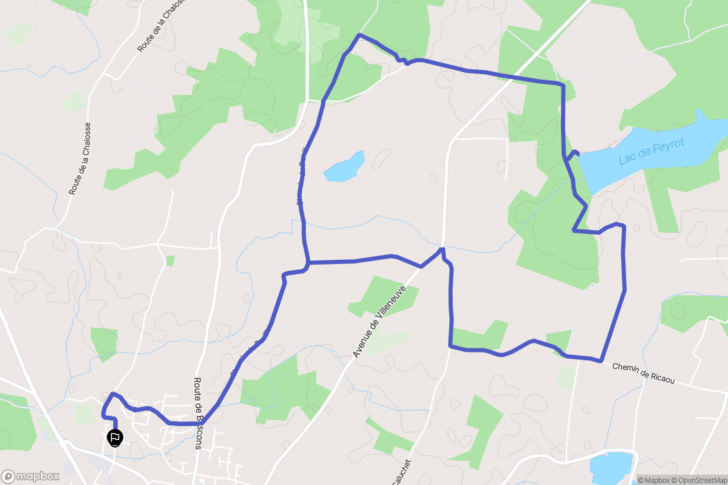 Grenade-sur-l'Adour : carte du parcours de randonnée - France