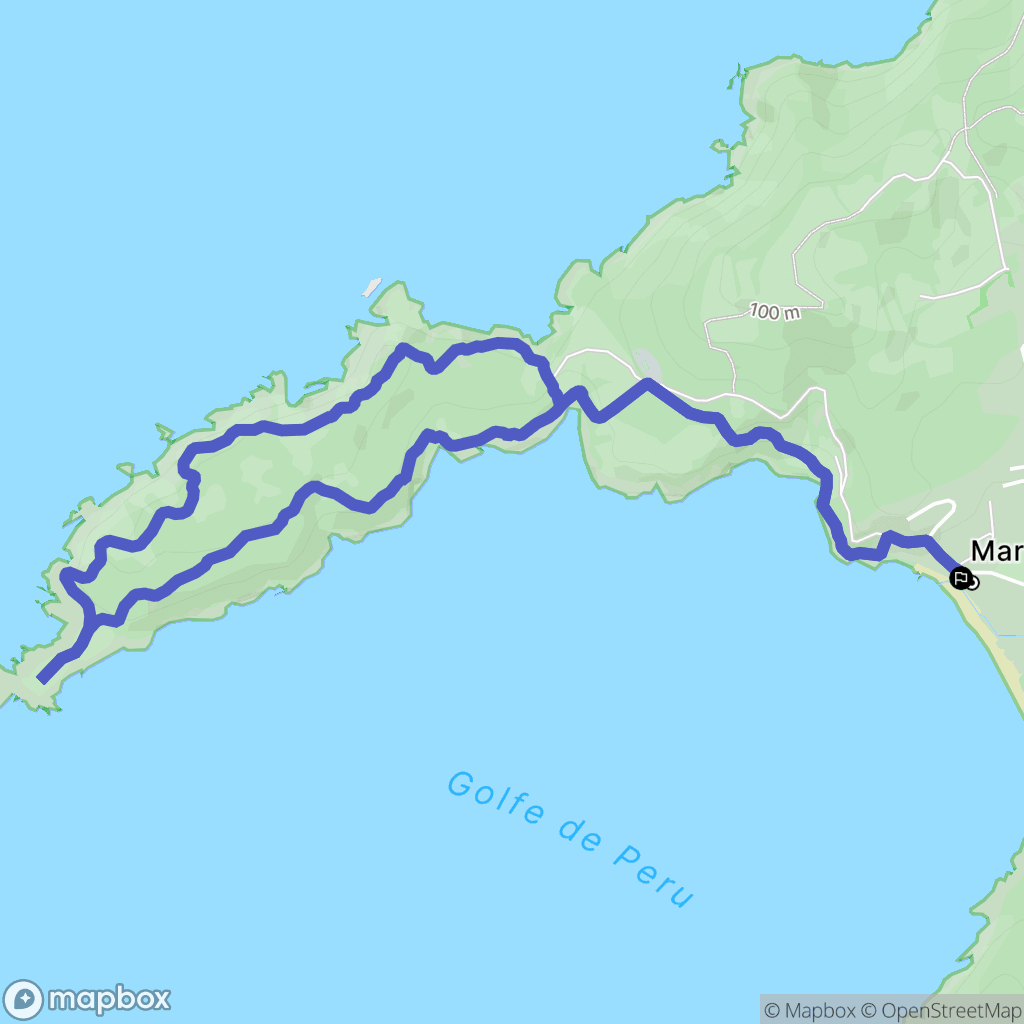 Cargèse : carte du parcours de randonnée - France