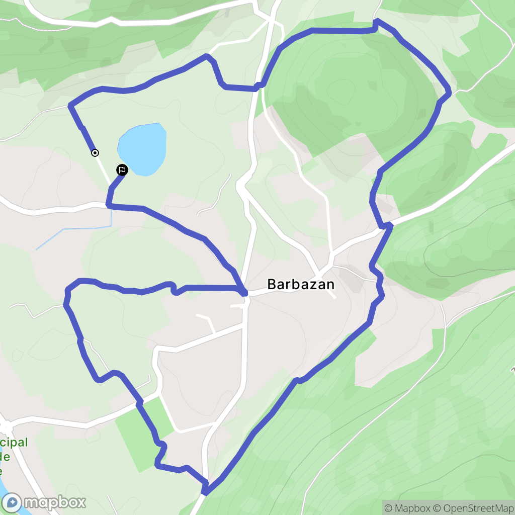 Barbazan : carte du parcours de randonnée - France