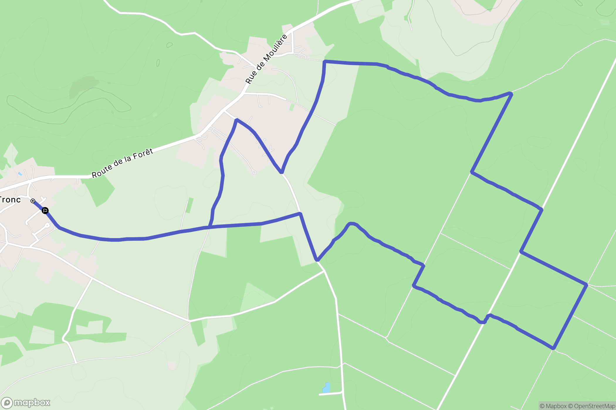Montamisé : carte du parcours de randonnée - France