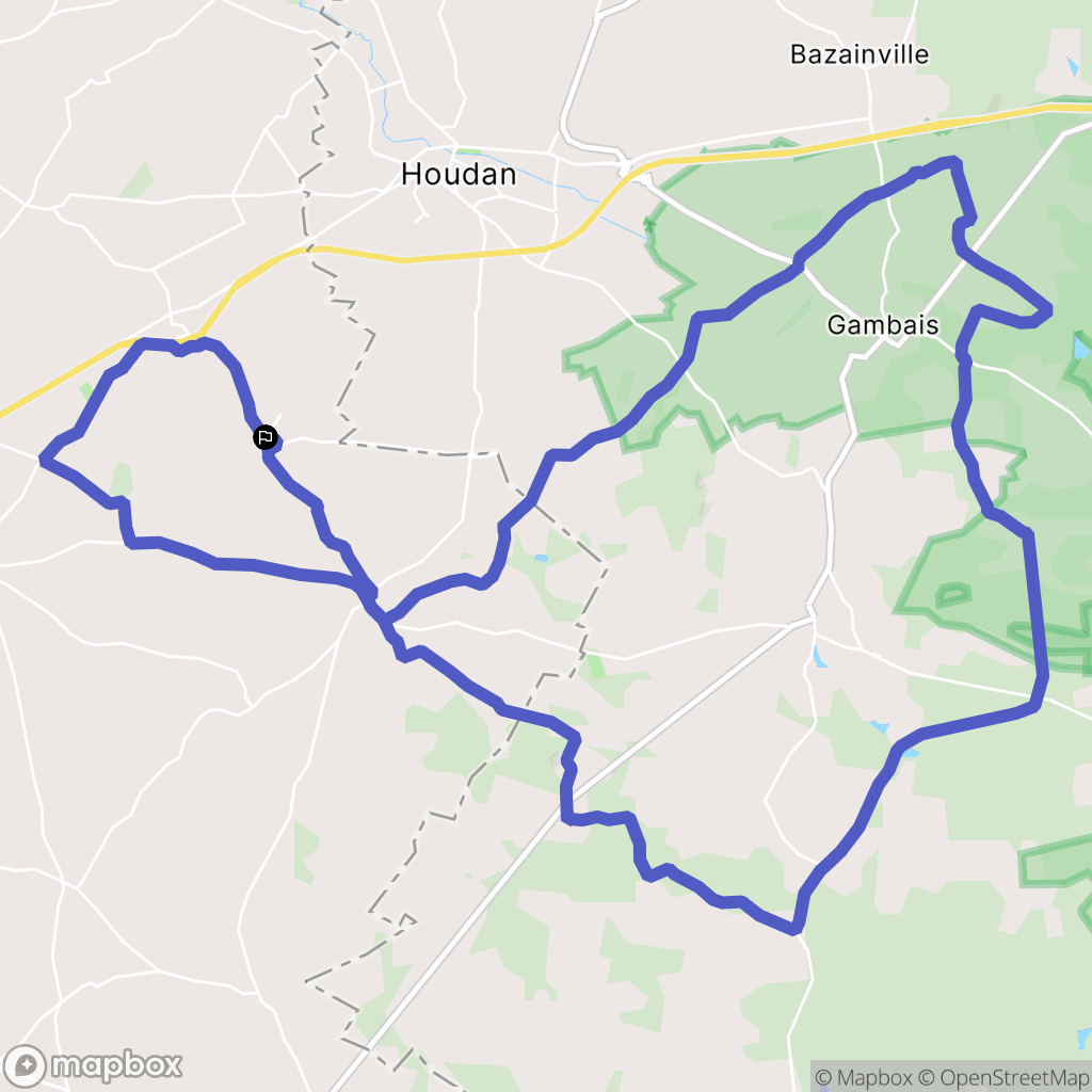 Goussainville : carte du parcours de randonnée - France
