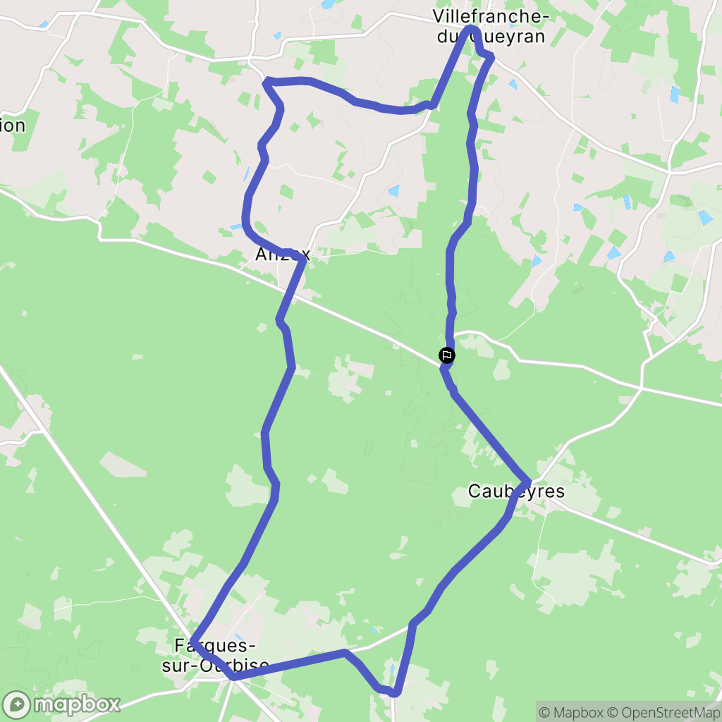 Villefranche-du-Queyran : carte du parcours de randonnée - France