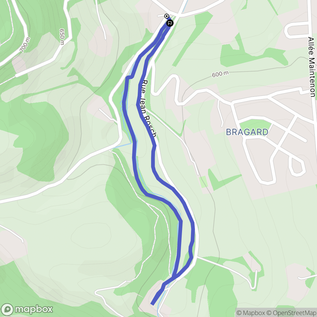 Bagnères-de-Bigorre : carte du parcours de randonnée - France