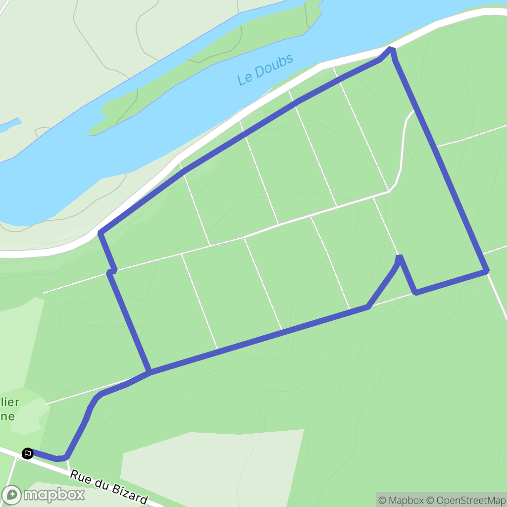 Dole : carte du parcours de randonnée - France