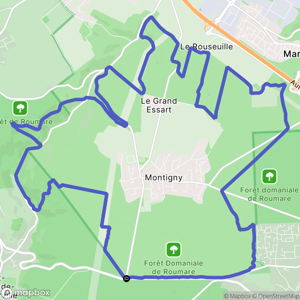 Canteleu : carte du parcours de randonnée - France