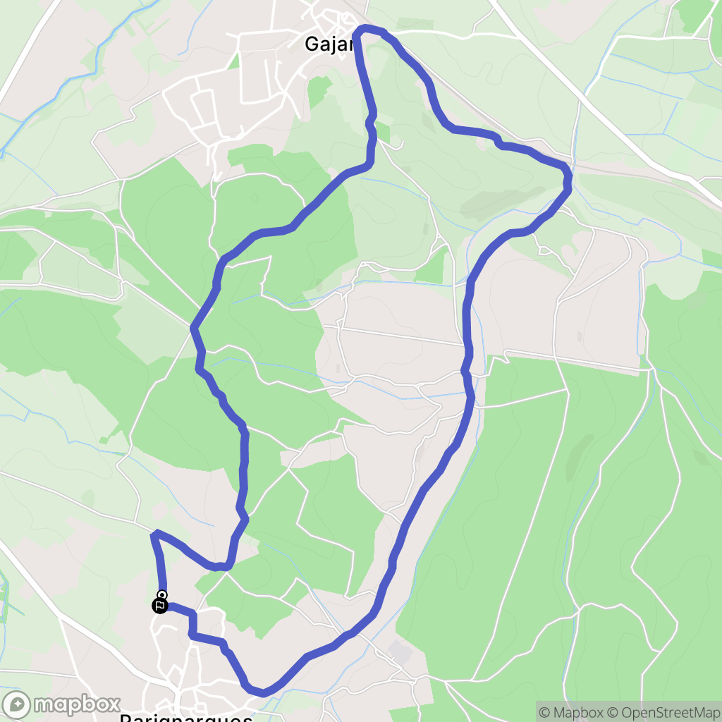 Parignargues : carte du parcours de randonnée - France