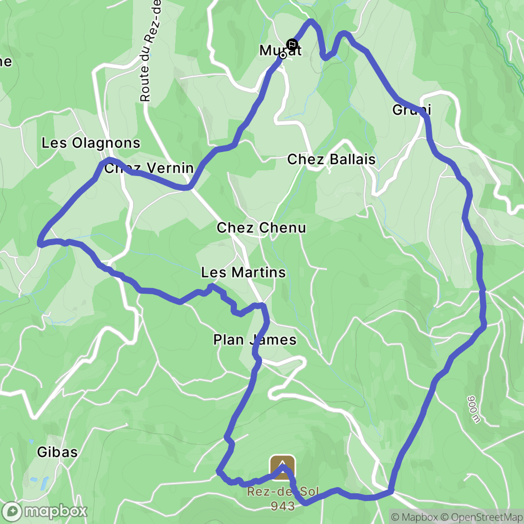 Lachaux : carte du parcours de randonnée - France
