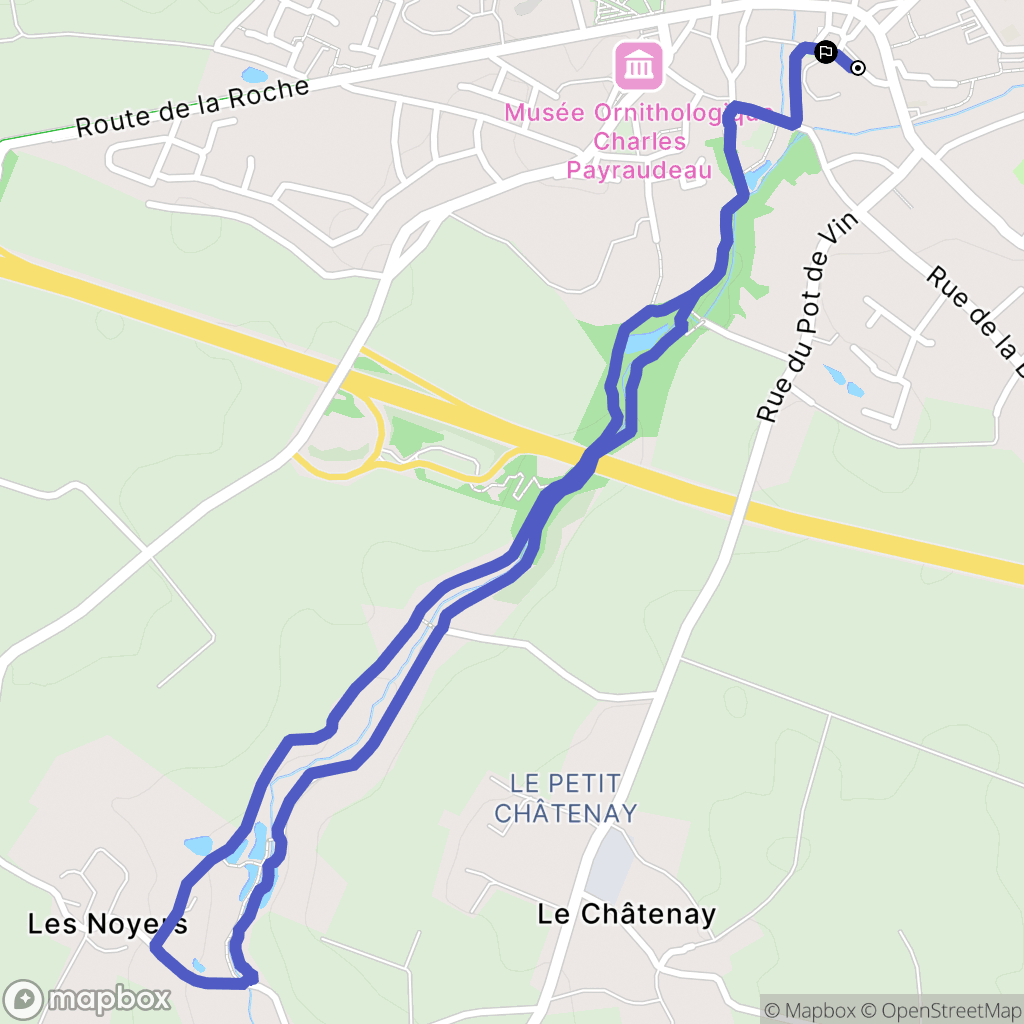 La Chaize-le-Vicomte : carte du parcours de randonnée - France