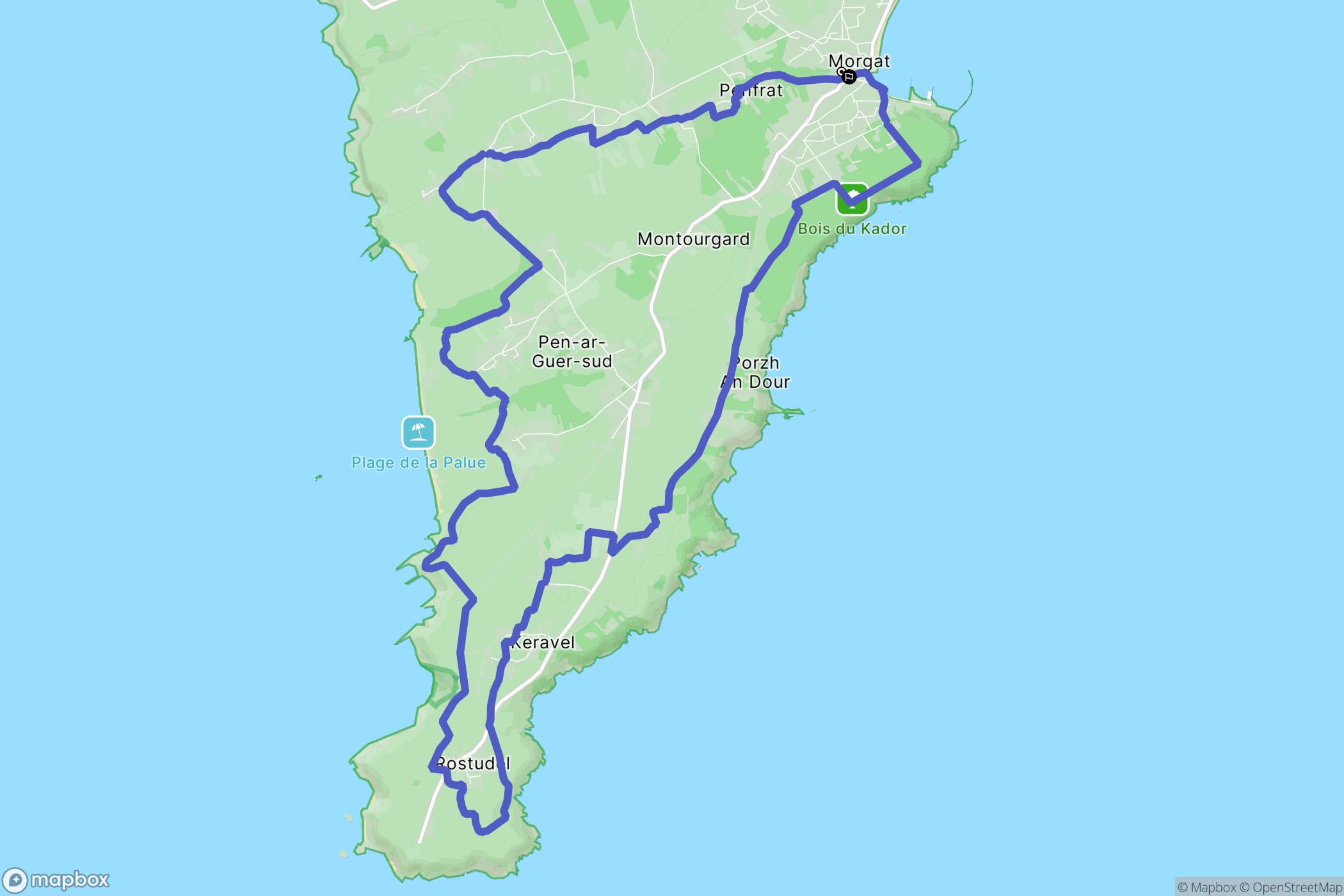 Crozon: routekaart voor buitenactiviteiten - France