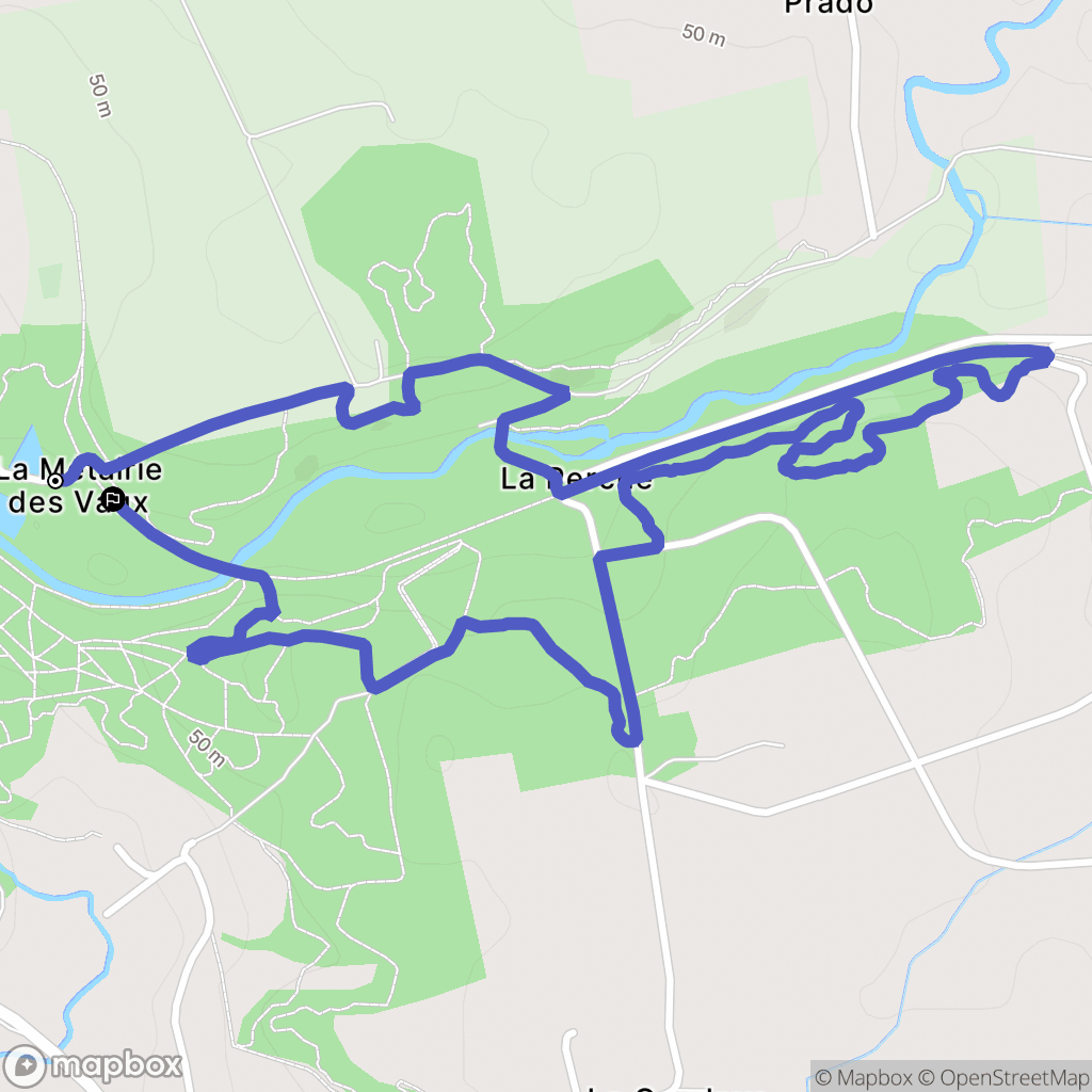 Guer : carte du parcours de randonnée - France