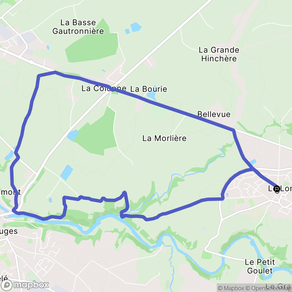 Sèvremoine : carte du parcours de randonnée - France
