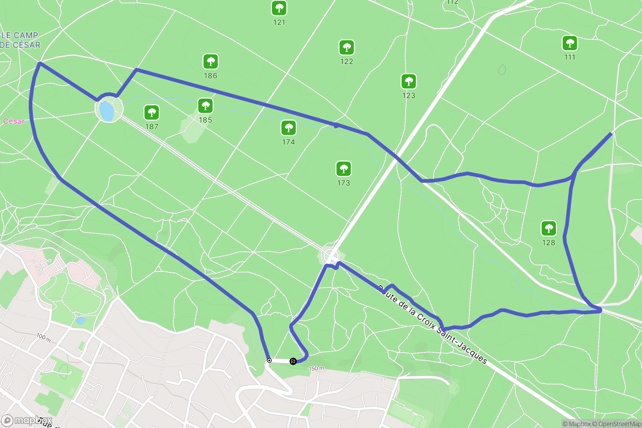 Saint-Leu-la-Forêt : carte du parcours de randonnée - France