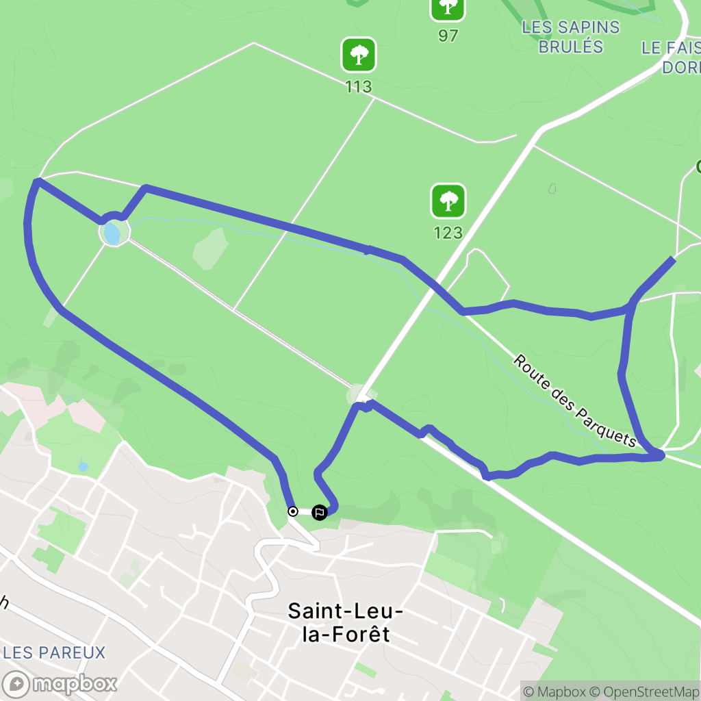 Saint-Leu-la-Forêt : carte du parcours de randonnée - France