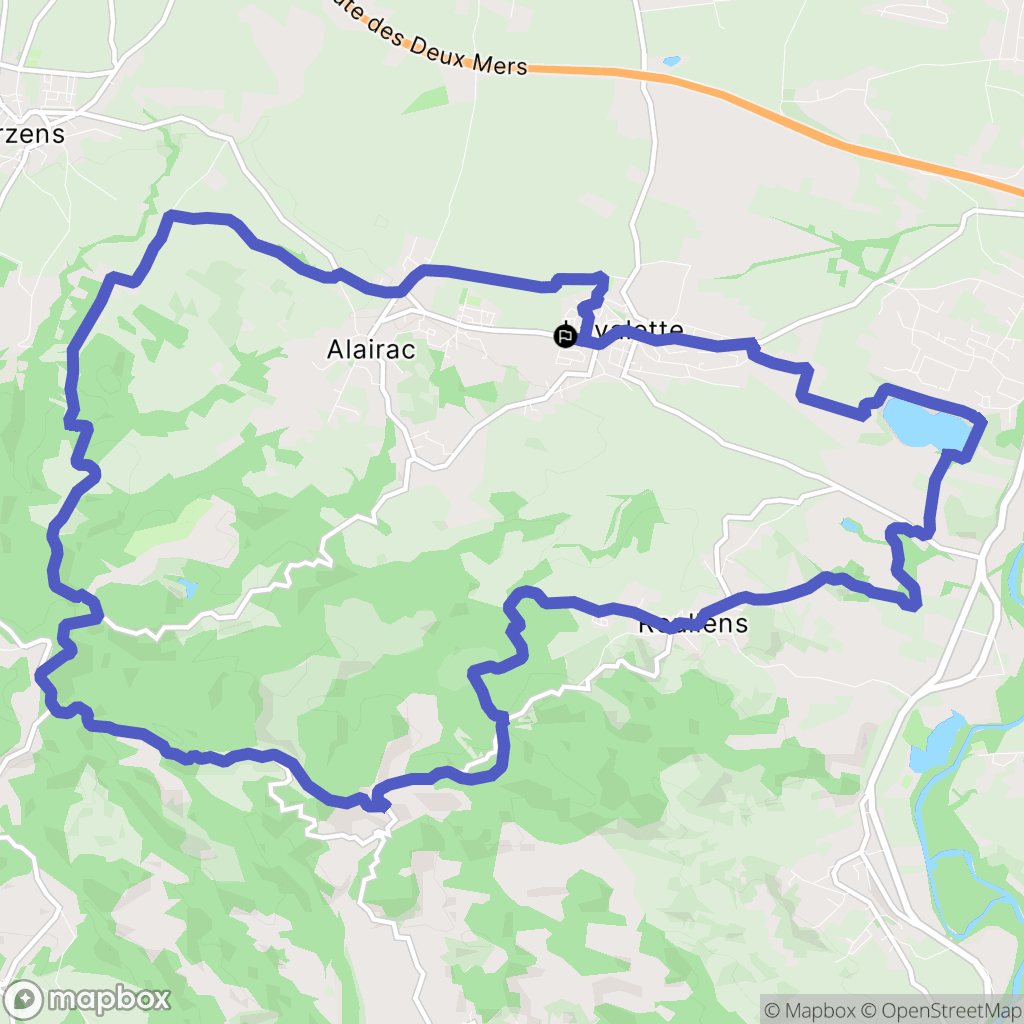 Lavalette : carte du parcours de randonnée - France
