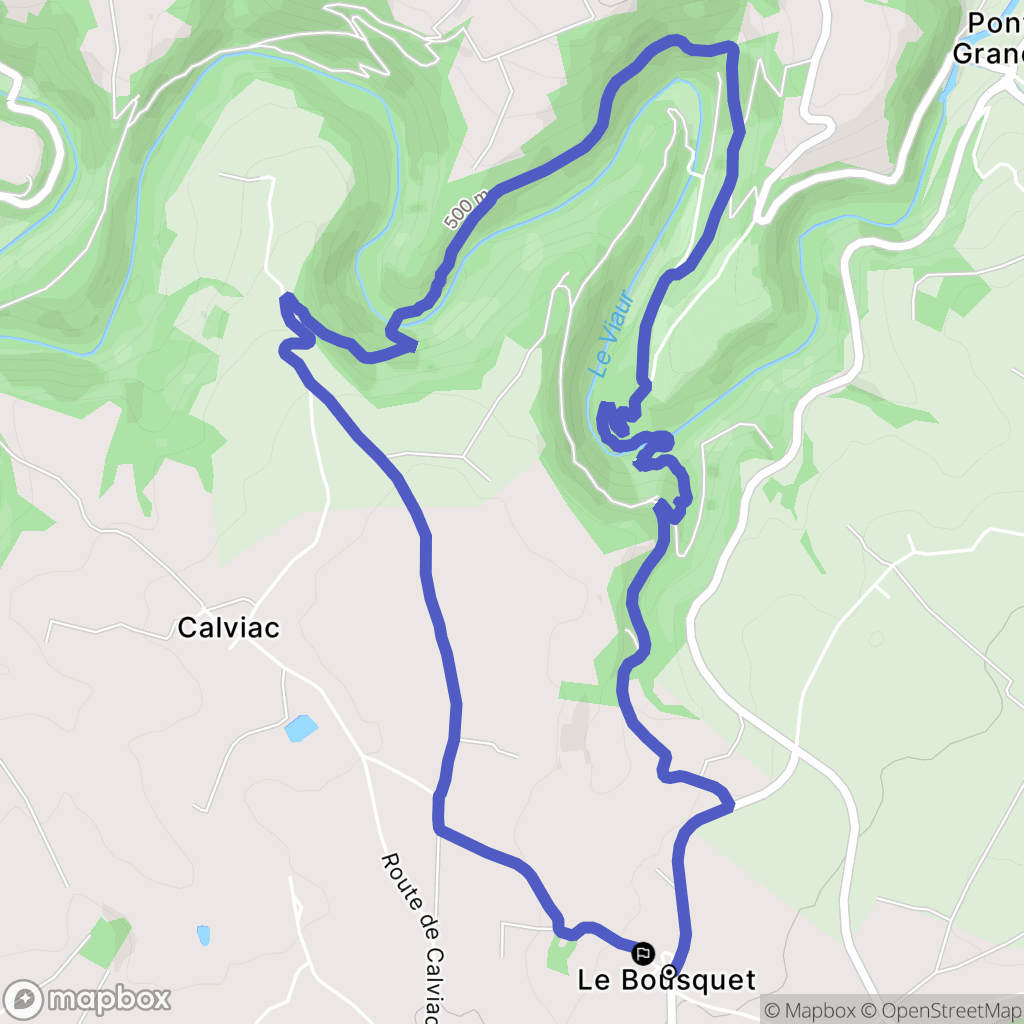 Cassagnes-Bégonhes : carte du parcours de randonnée - France