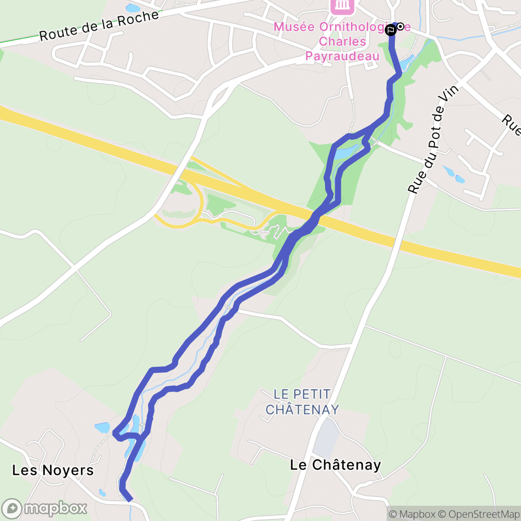La Chaize-le-Vicomte : carte du parcours de randonnée - France