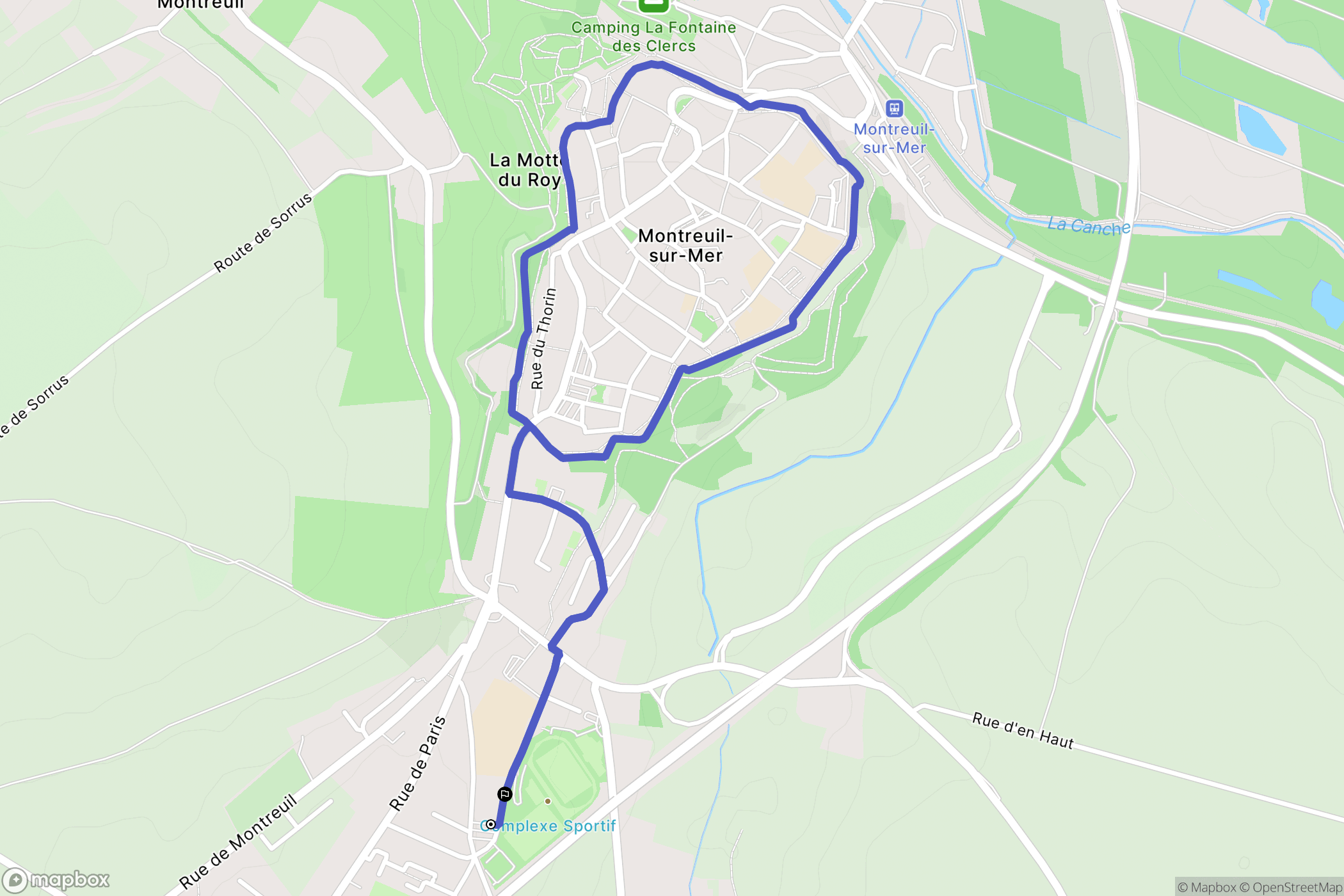 Écuires : carte du parcours de randonnée - France