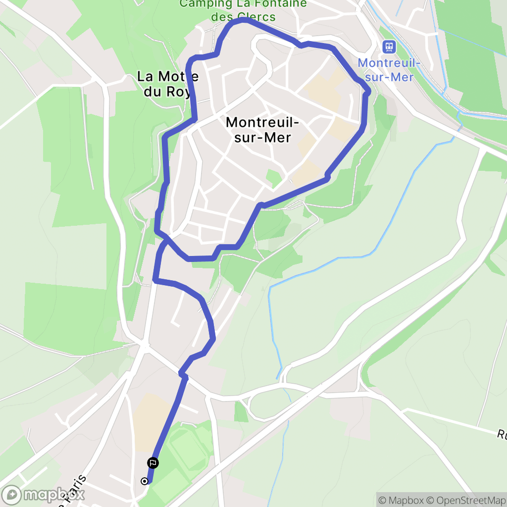 Écuires : carte du parcours de randonnée - France