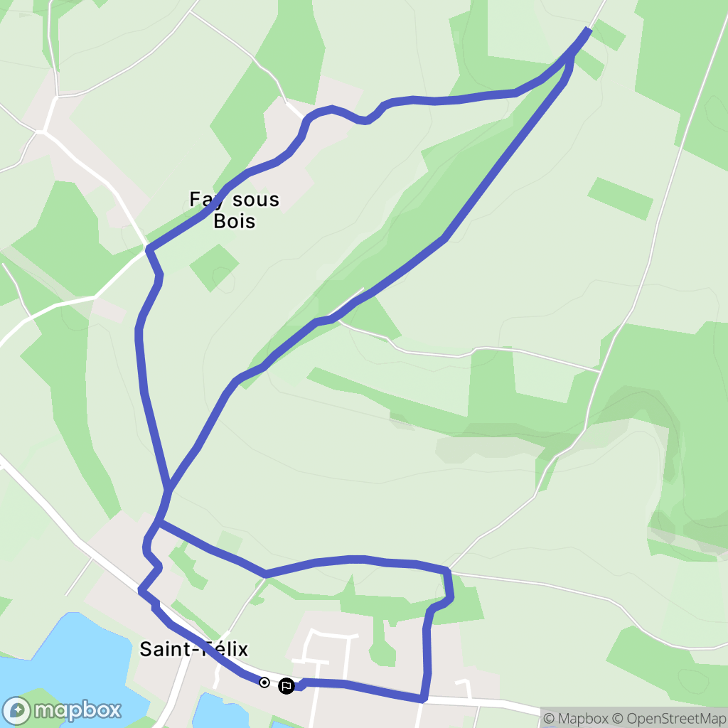 Saint-Félix : carte du parcours de randonnée - France