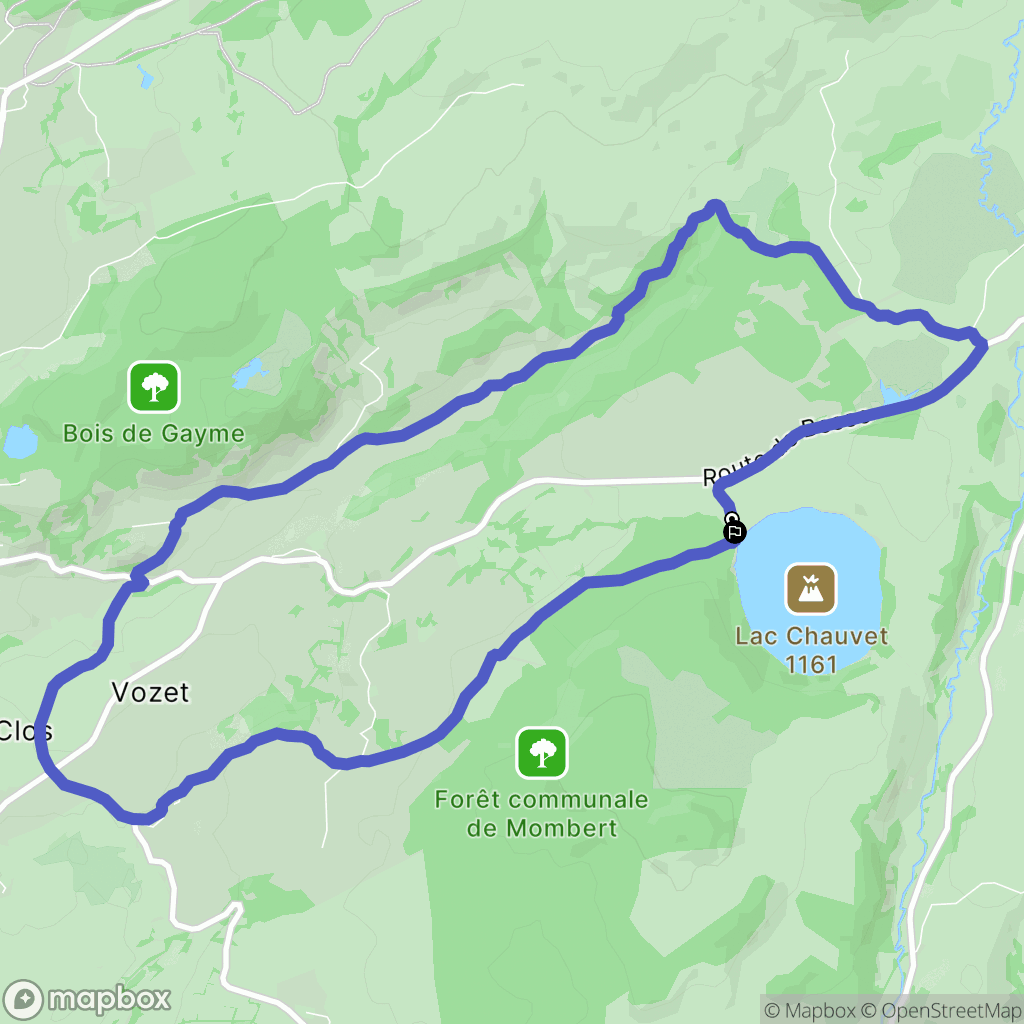 Picherande : carte du parcours de randonnée - France