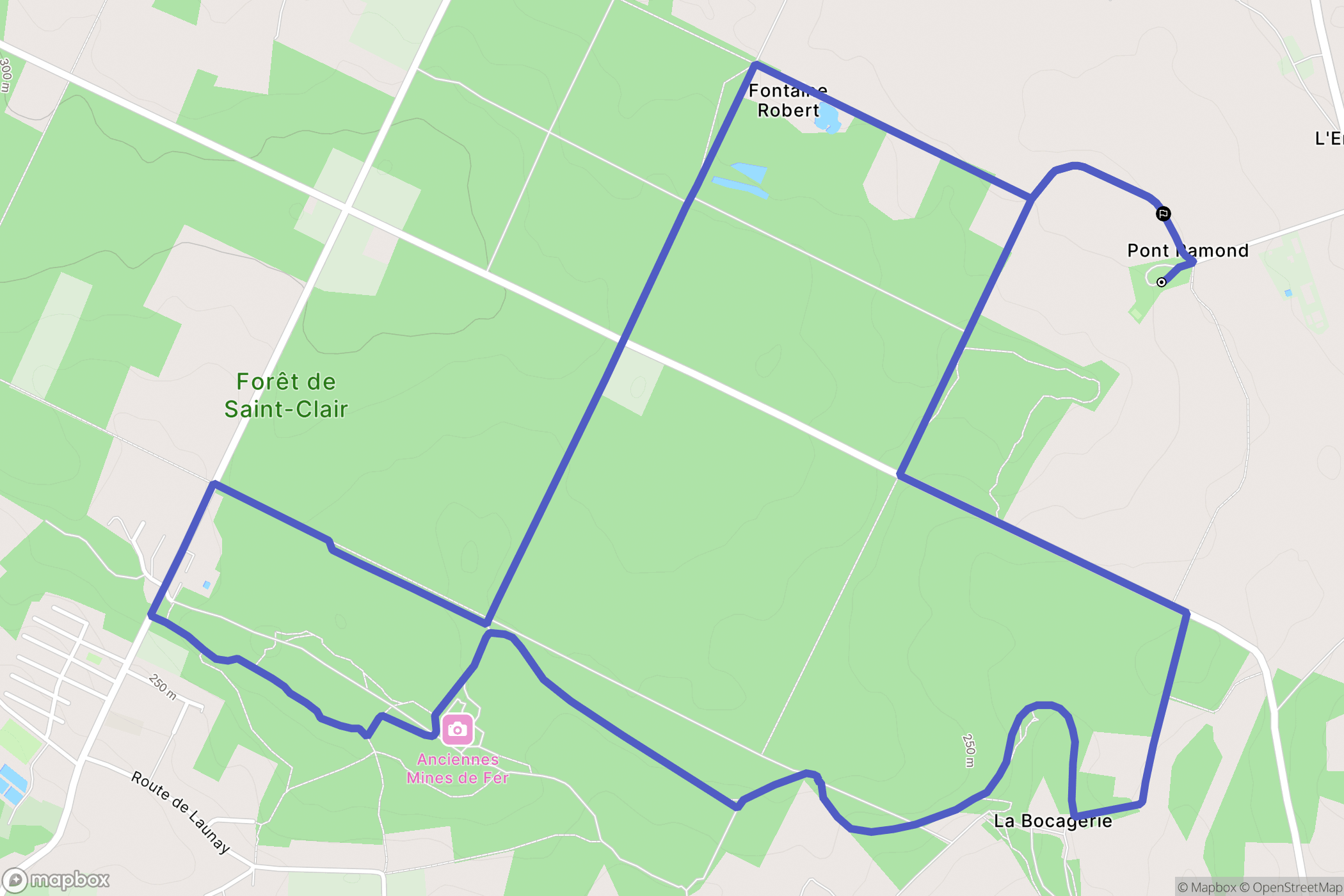 La Chapelle-au-Moine : carte du parcours de randonnée - France