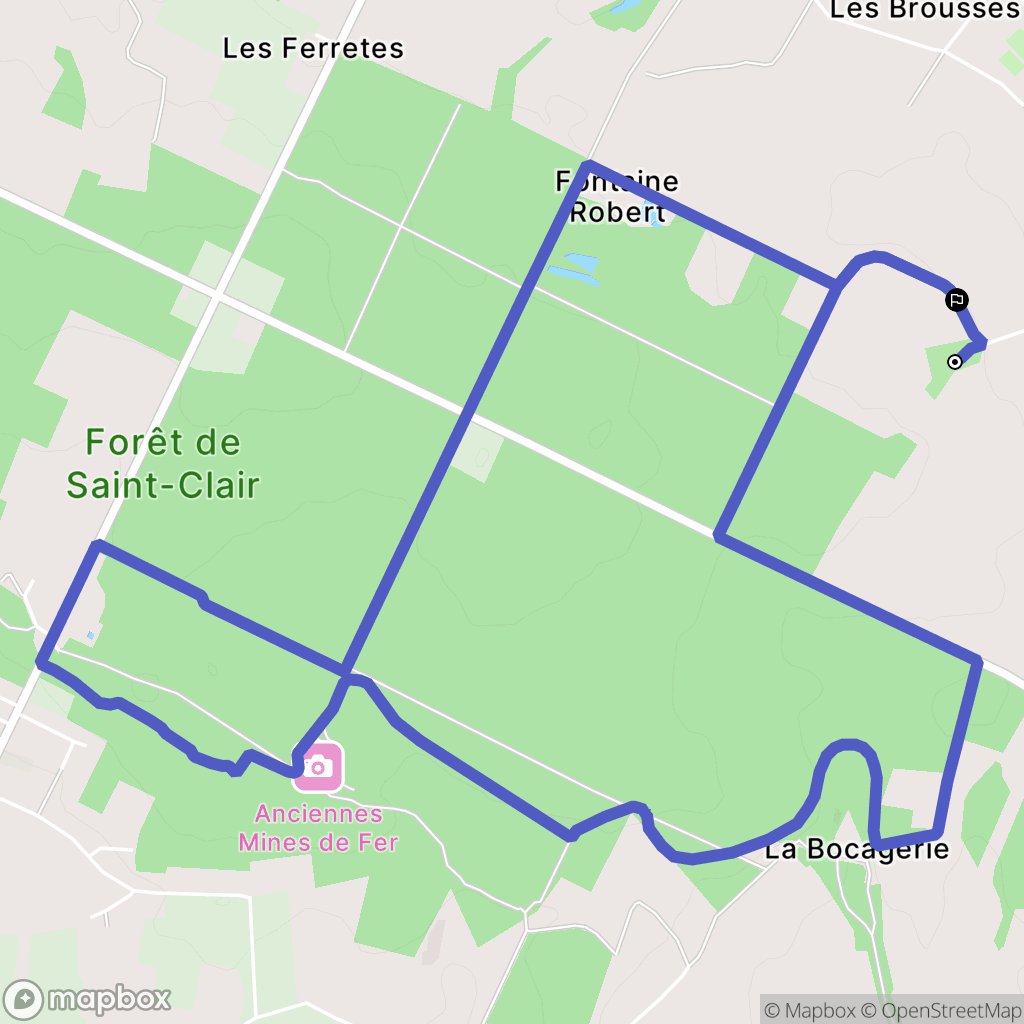 La Chapelle-au-Moine : carte du parcours de randonnée - France