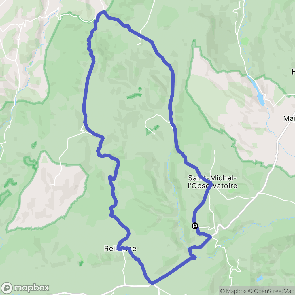 Saint-Michel-l'Observatoire : carte du parcours de randonnée - France