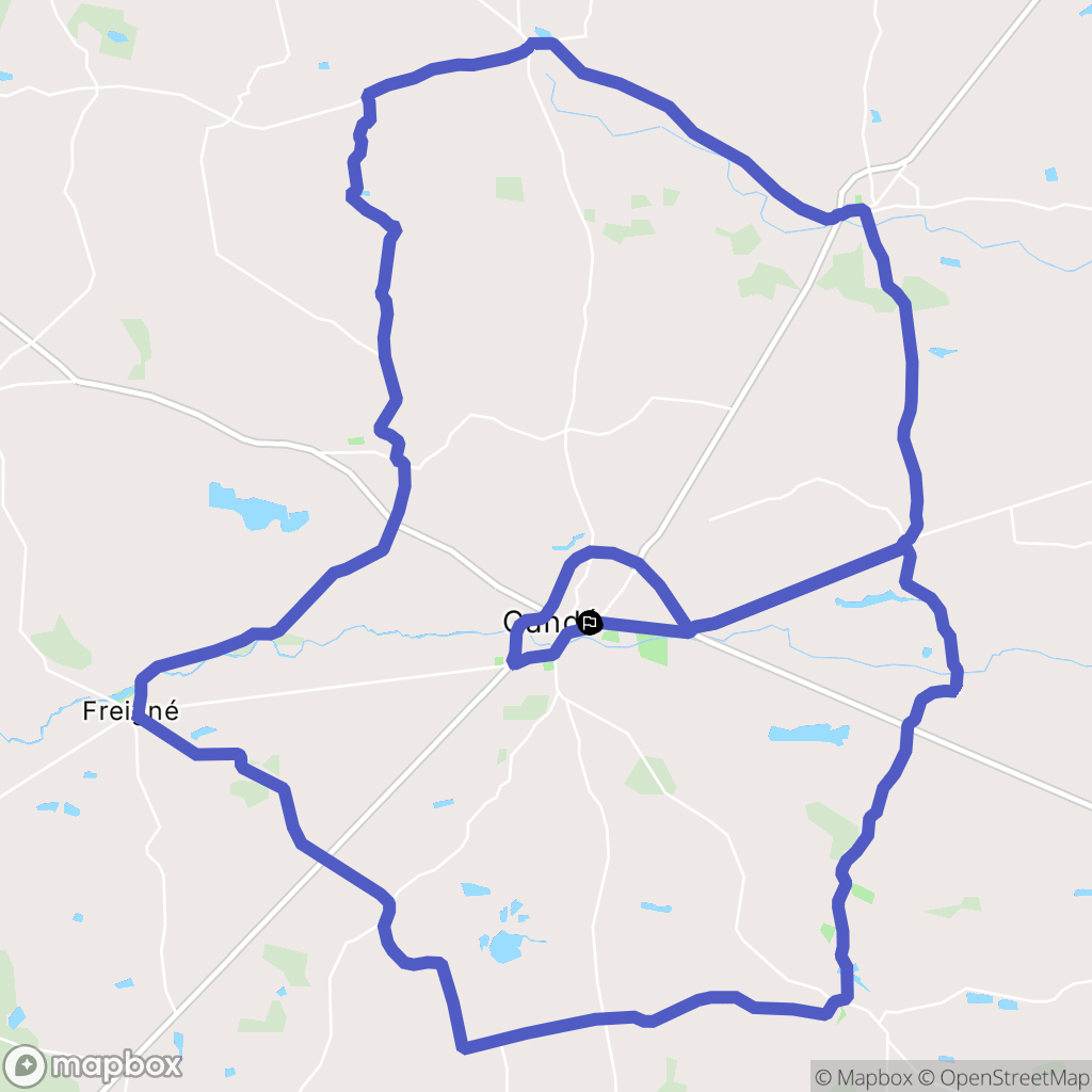 Candé : carte du parcours de randonnée - France