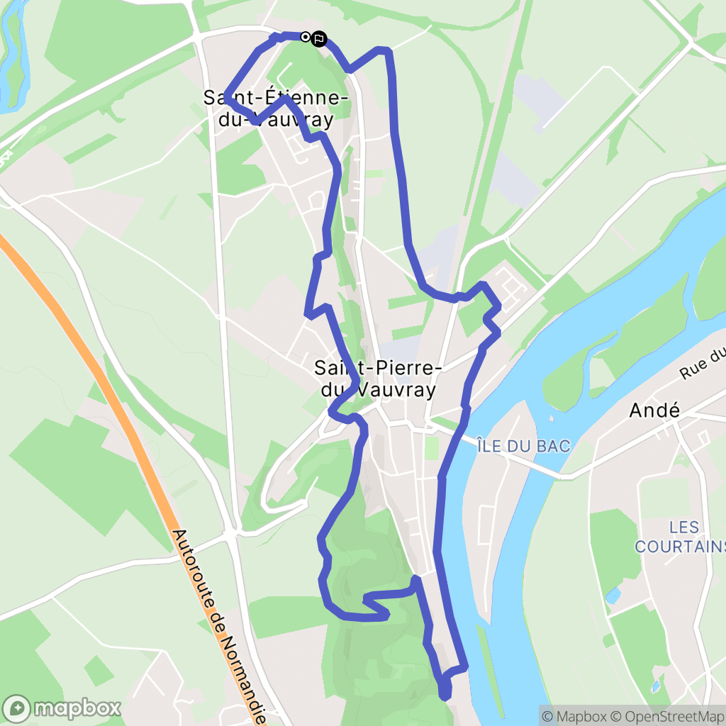 Saint-Étienne-du-Vauvray : carte du parcours de randonnée - France