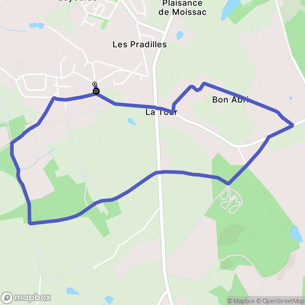 Le Vigen : carte du parcours de randonnée - France