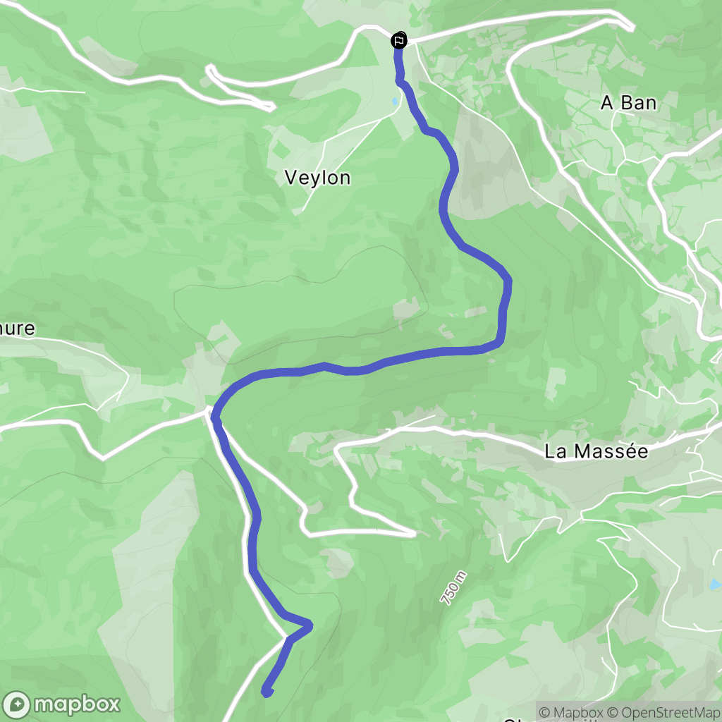 Pélussin : carte du parcours de randonnée - France