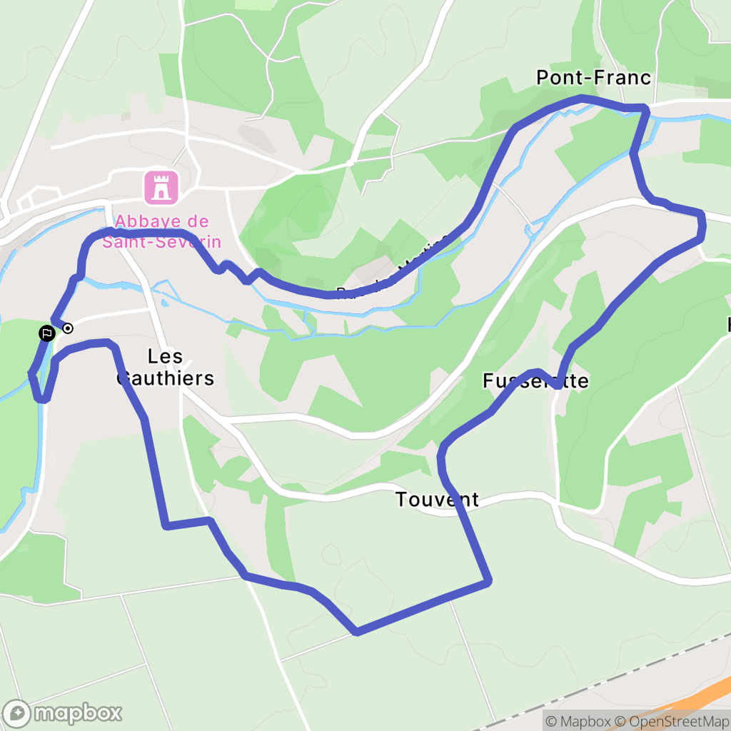 Château-Landon : carte du parcours de randonnée - France