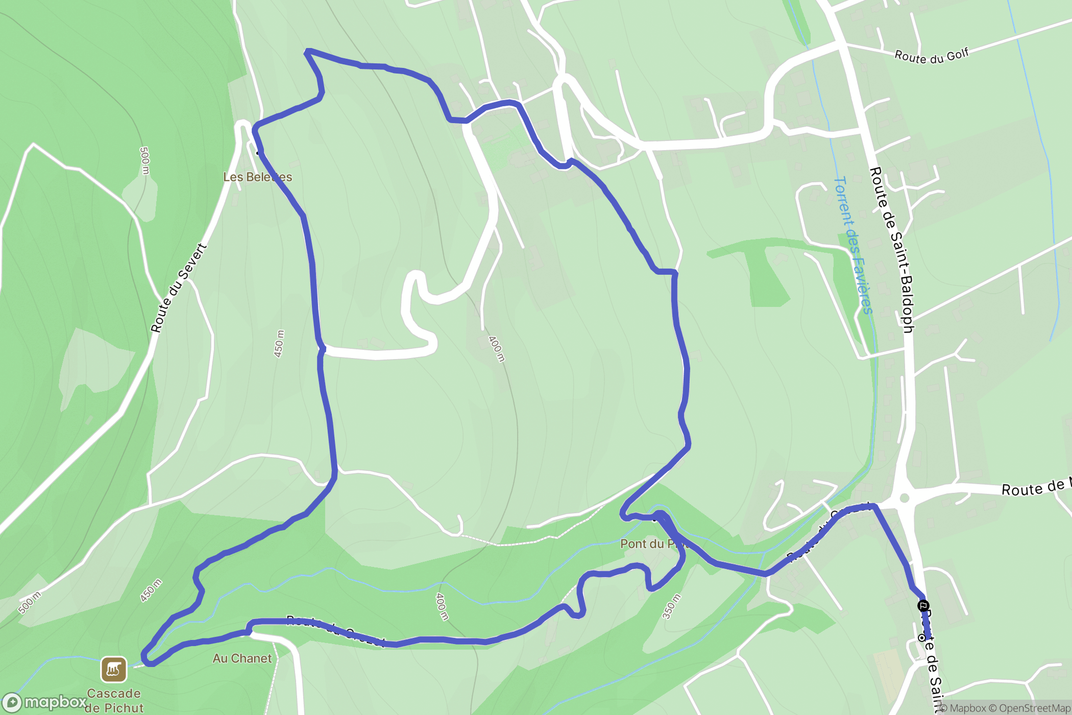 Apremont : carte du parcours de randonnée - France