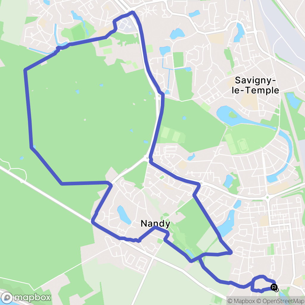 Savigny-le-Temple : carte du parcours de randonnée - France