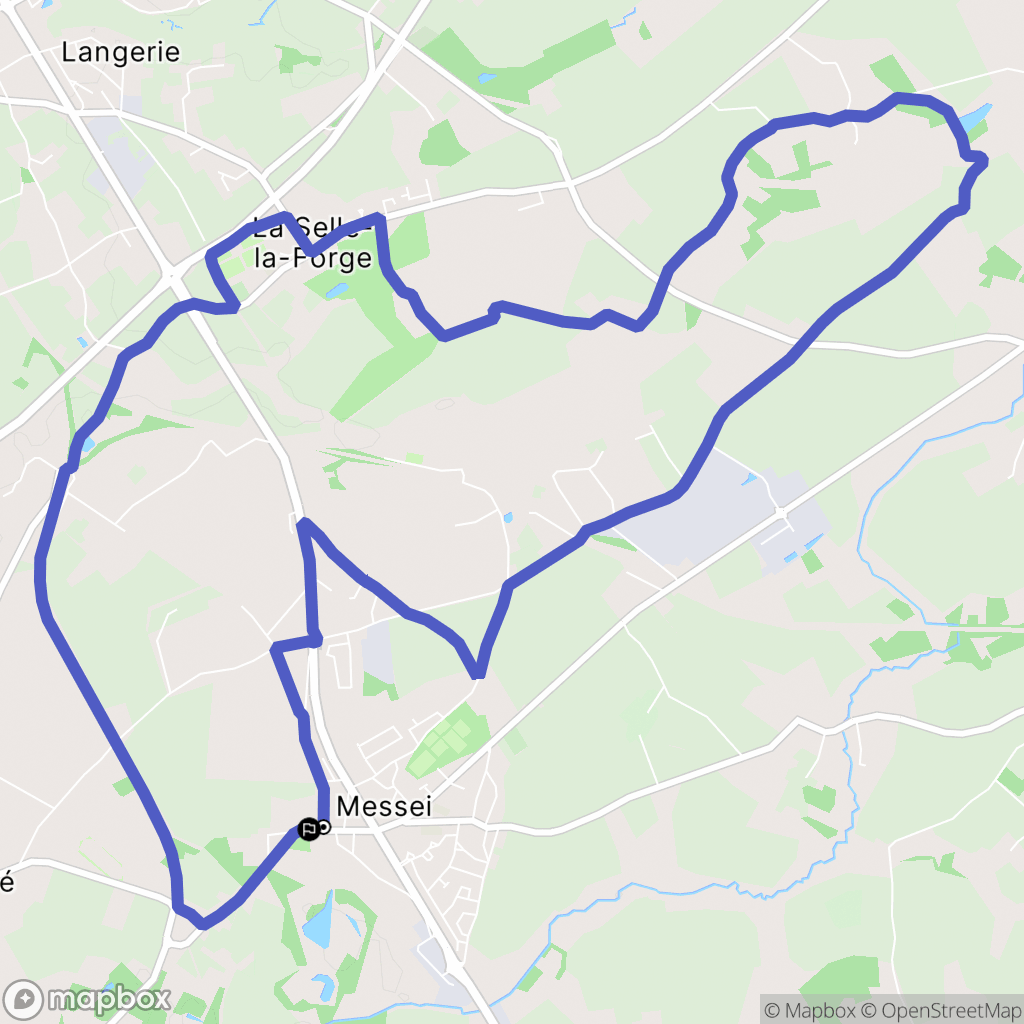 Messei : carte du parcours de randonnée - France